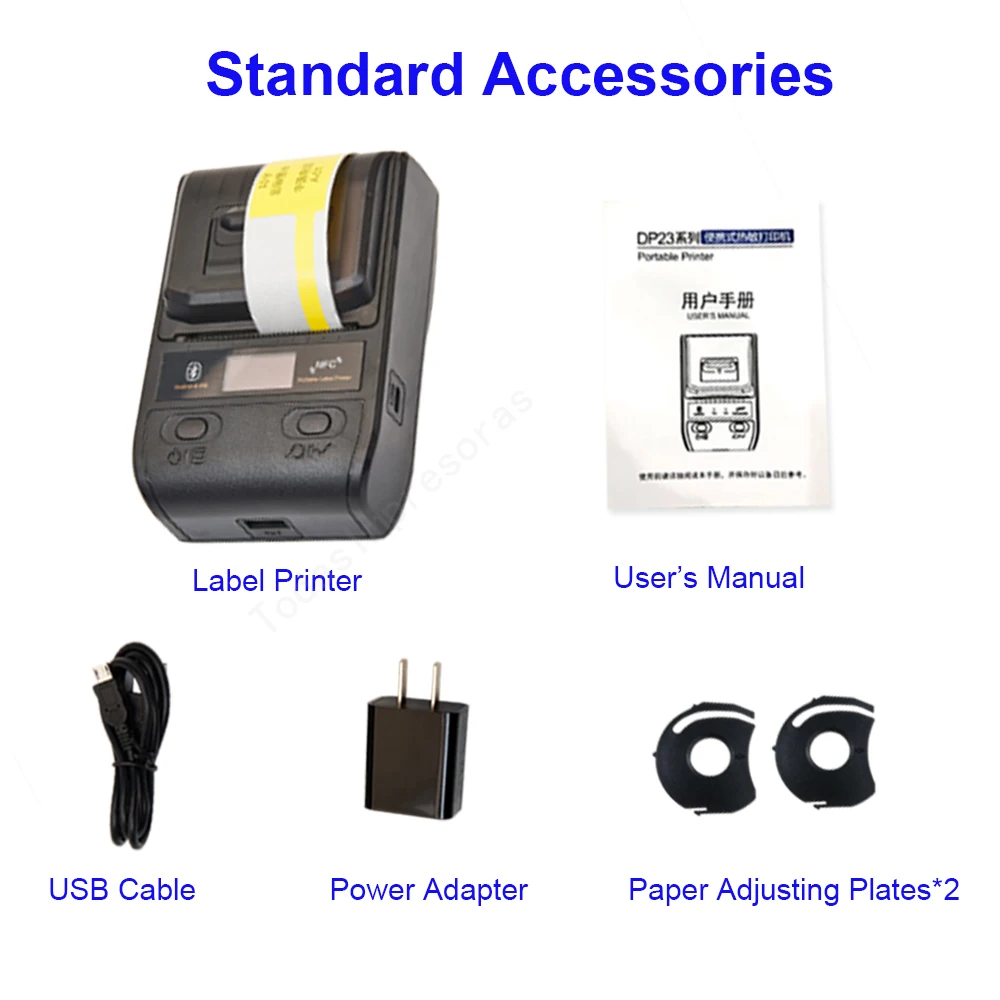 Widely Used Portable Handheld Thermal Label Printers BT Barcode QR Code Sticker Cable Label Maker Multifunctional Adhesive Paper