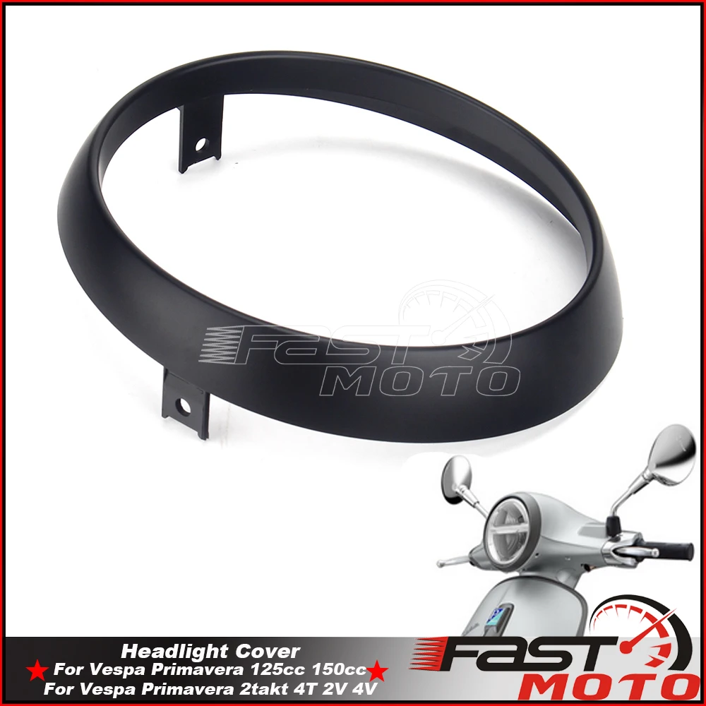 Motorcycle Headlamp Round Black Scooter Headlight Rim Cover Frame Guard Protector For Primavera 125 2takt 4T 2V 4V 125cc 150cc