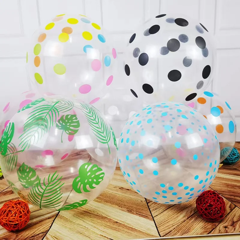 

10pcs polka dot transparent balloon 12 inch thick polka dot balloon birthday party wedding anniversary decoration latex balloon