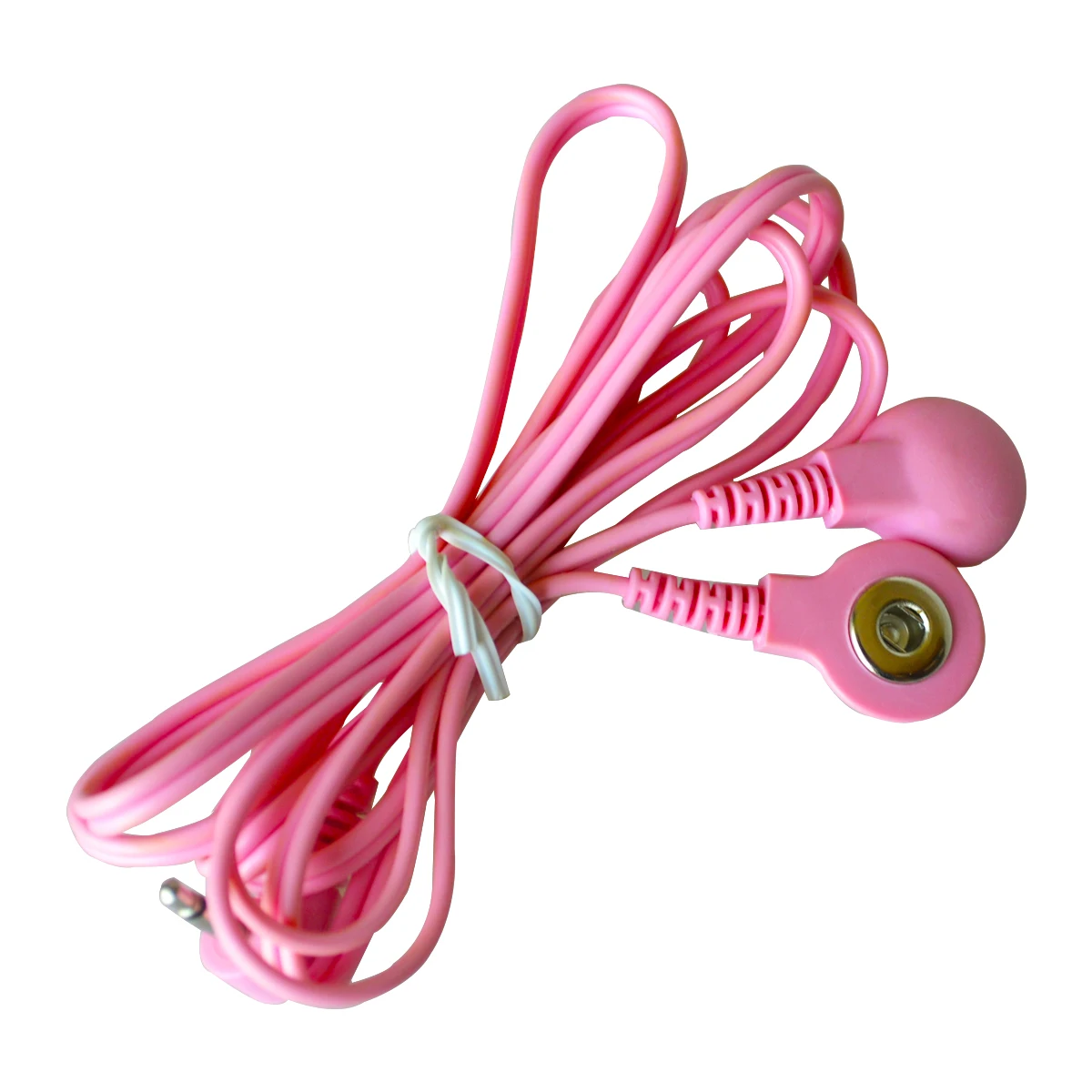 2 Buah/Pak DC Head 2.5Mm 2 In 1 Kabel Penghubung Elektroda untuk Pemijat Mesin TENS Digital Warna Pink