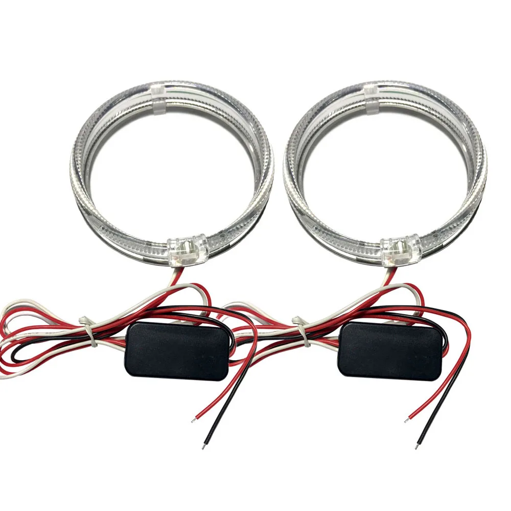 

3“ LED Crystal Halo headlight Angel Eye Lighting Car Daytime Running Light Color White Blue Green Red Yellow 2pcs
