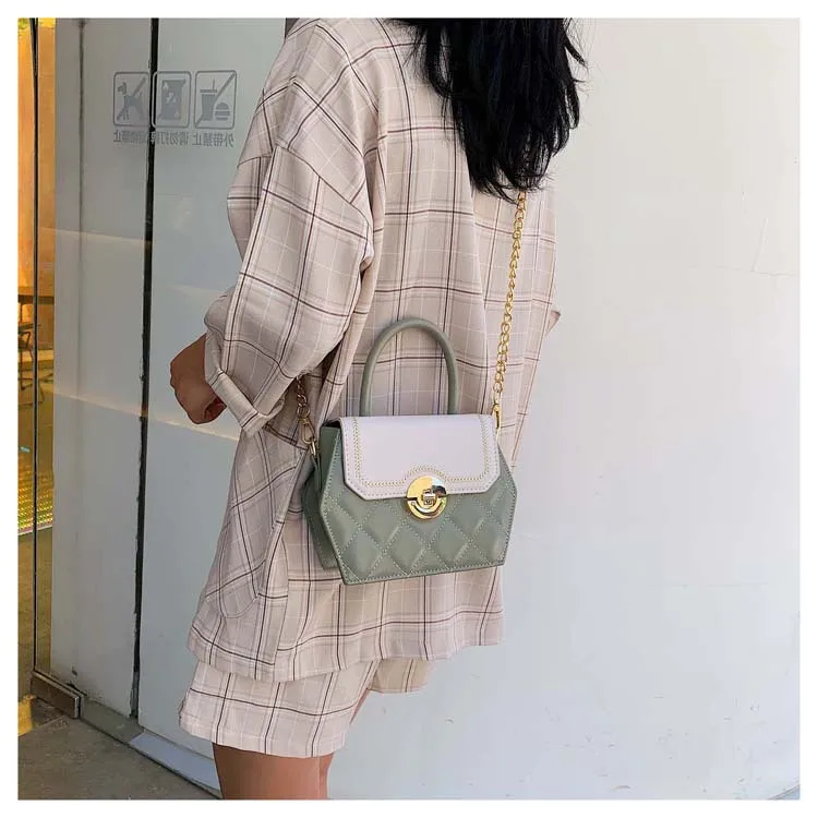 

JIULIN New Korean version of the women's bag of 2020 collision color single shoulder slanting fashion luxury designer handbag