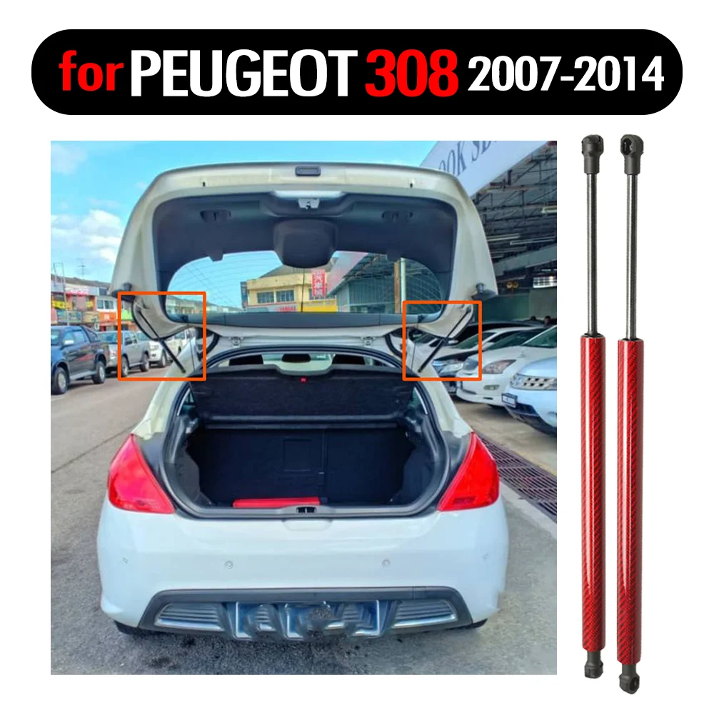 2pcs Auto Hatchback Tailgate Boot Gas Struts Spring Shock Damper for Peugeot 308 2007-2014 Hatchback 460 mm Gas Charged