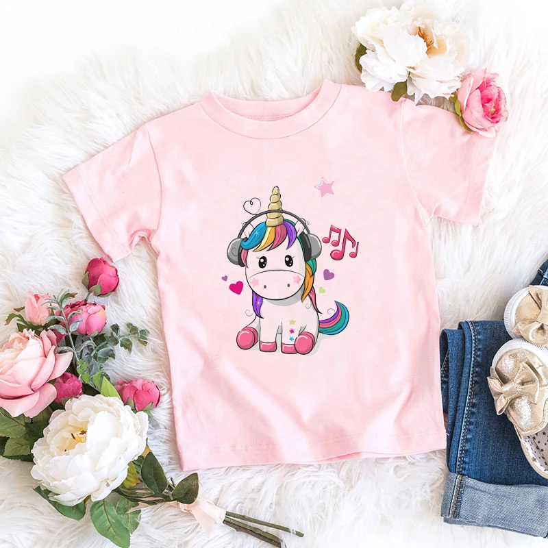 

Kawaii kids clothes funny t shirt for boys/girls unicorn cartoon boys t-shirt summer girl spink shortsleeve high quality tops