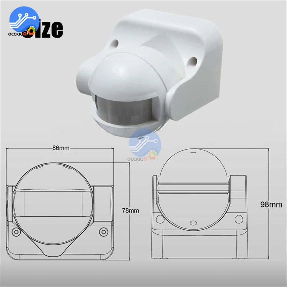 220V-240V Smart Sensor Infrared PIR Motion Sensor Detector Wall Light Switch Control 180 Degree for Smart Intelligent Home