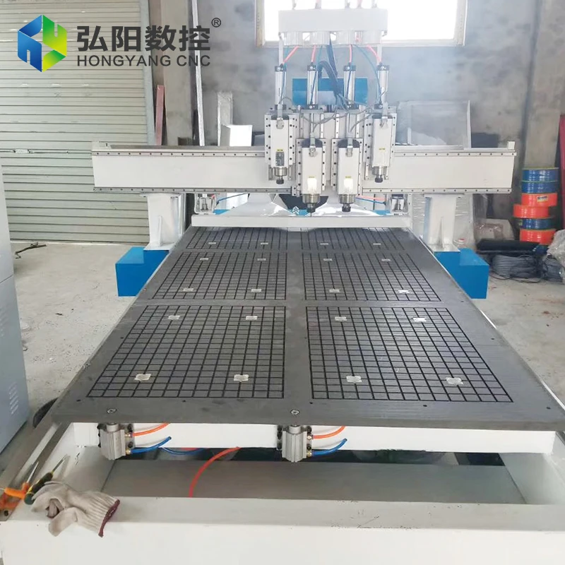 CNC Vacuum Adsorption Board Table Top Wood Engraving Pneumatic Density Board Wood Door Engraving Hard Board