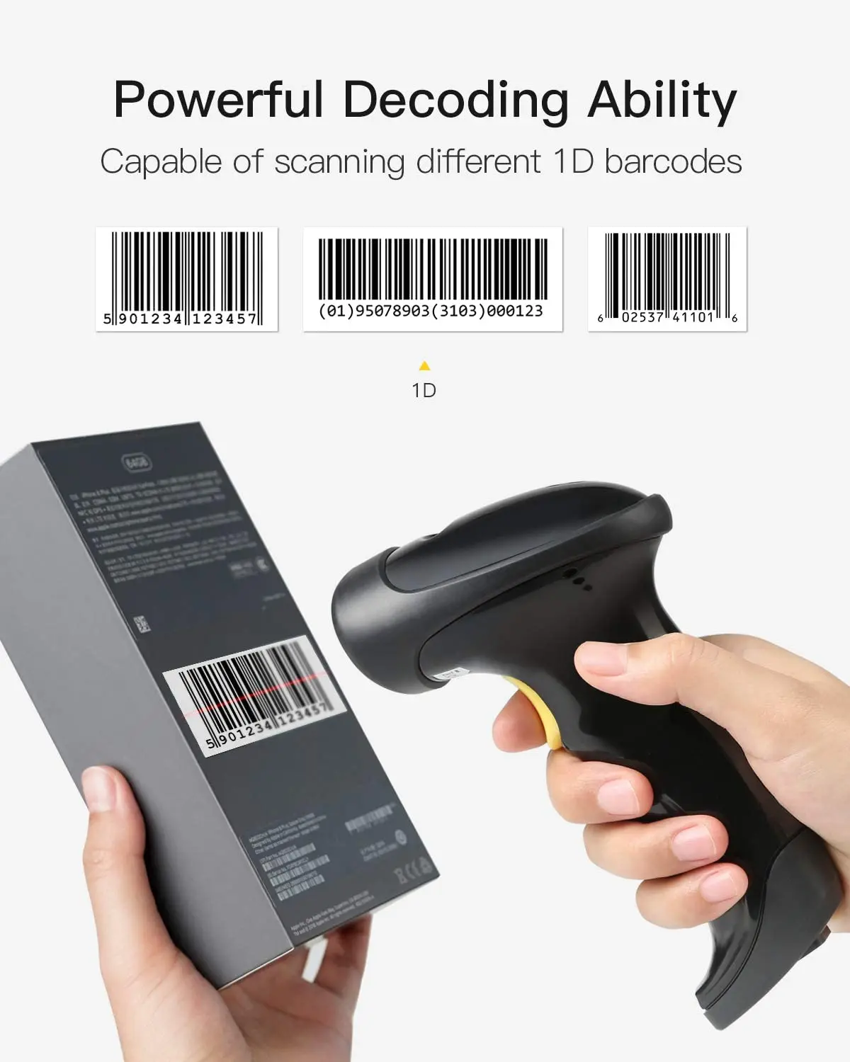 2.4GHz Wireless USB Automatic Barcode Scanner Handheld Bar-Code Reader