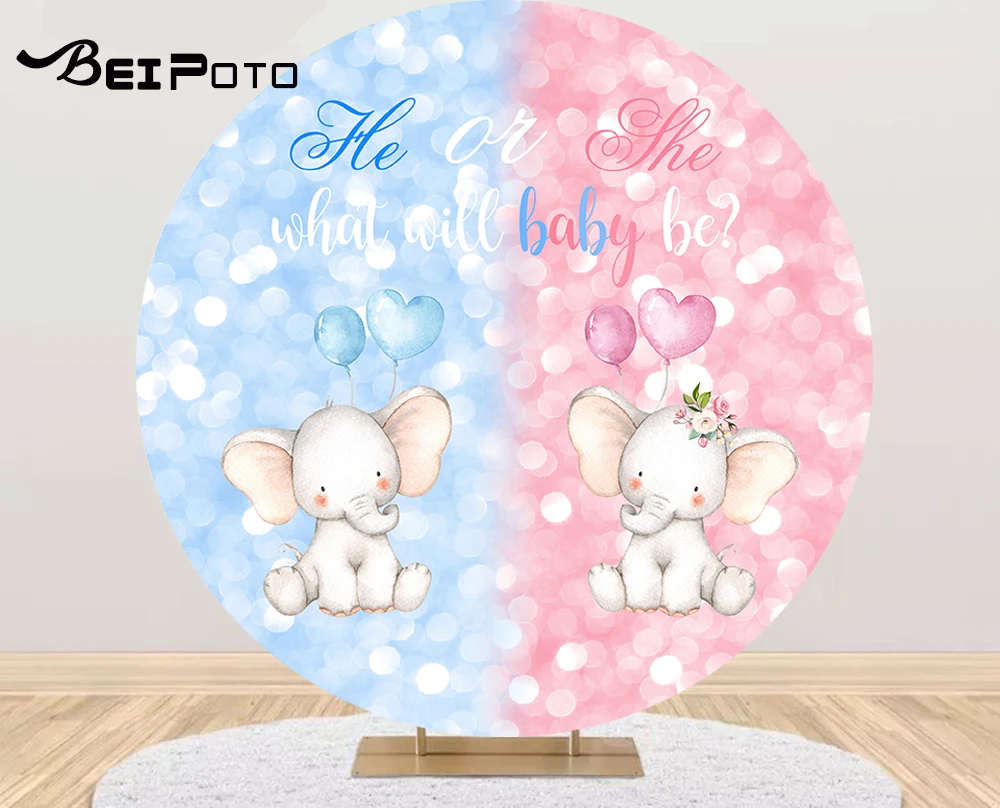 

Pink and blue Photography Background boy or girl Backdrop baby shower birthday Party banner table Cover poster photocall YY656