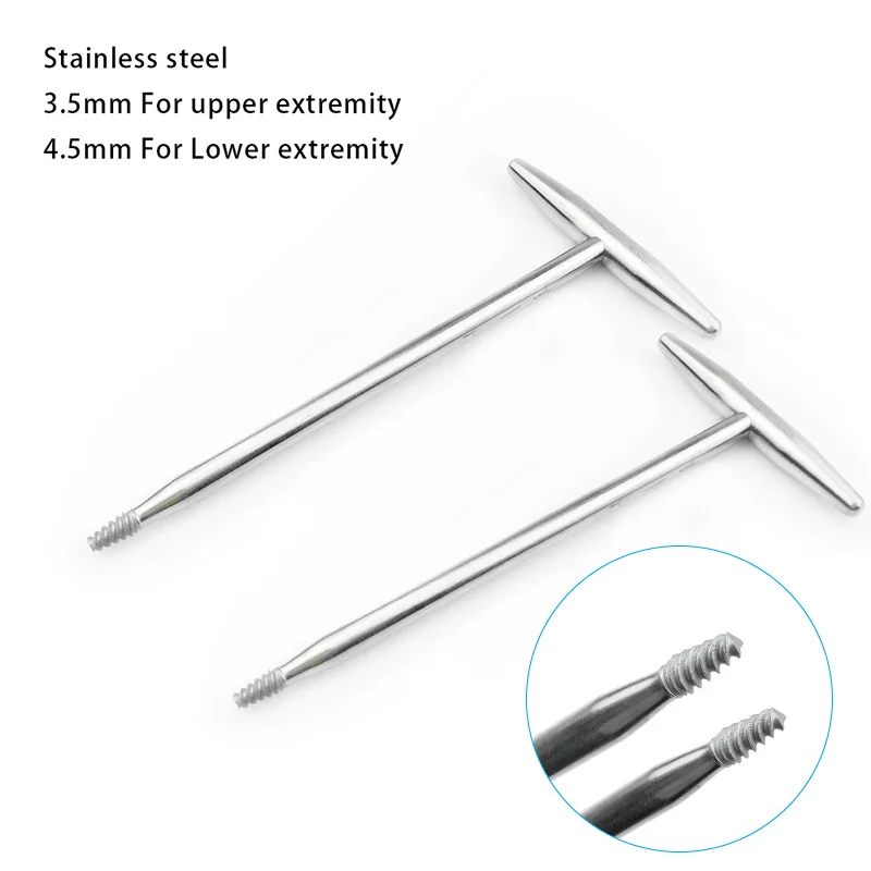 

Bone Screw Extractor with T Handle for Upper/Lower Extremity Orthopedics Veterinary Instrument