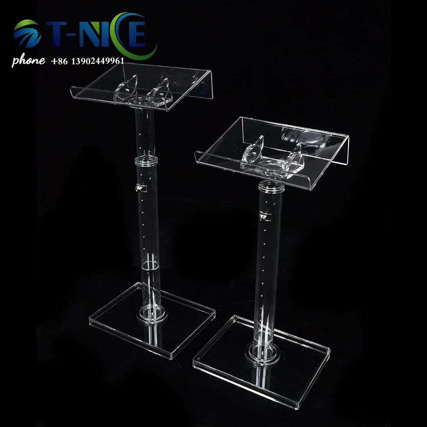 Adjustable Reading Surface platform Glass Pulpit Designs Acrylic Podium Lectern  Easy Assembly  Detachable Retractable Furniture