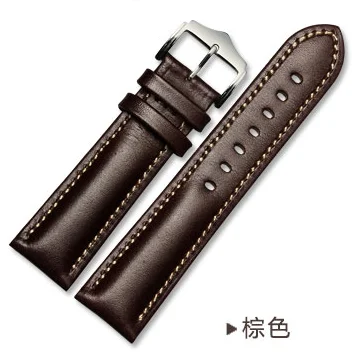 Genuine leather bracelet handmade watchband 18 20mm 22mm watch band green blue color Wrist watch strap wristwatches wholesale