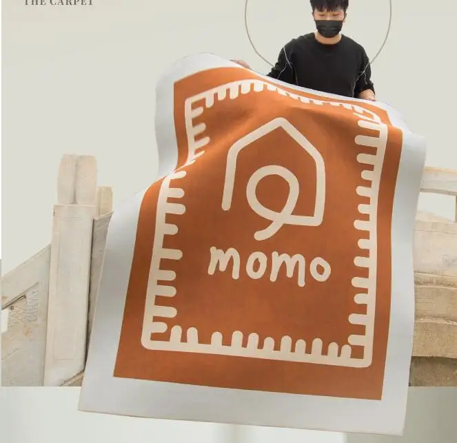 

Light Luxury Modern Morocco Carpet for Living Room Modern Orange Geometric Non-Slip Floor Area Rugs Kids Bedroom Play Mat