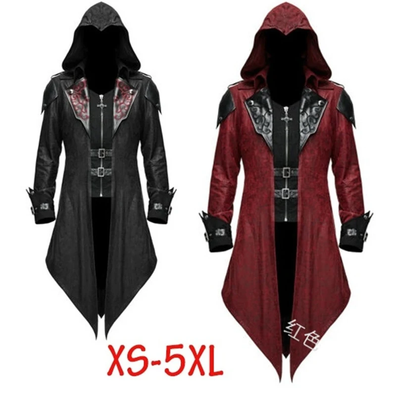 Renaissance Navigator Men Knight Cosplay Medieval Costume Bomber Ranger Victoria Grooms Patchwork Steampunk Coat Carnival Party