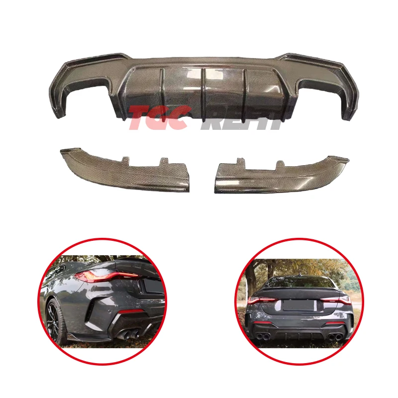 

High Quality Car Products Carbon Fiber Car Rear Bumper Lip Auto Diffuser Lip Spoiler For Bmw G22 G23 M440i 4 Series 2020 2021