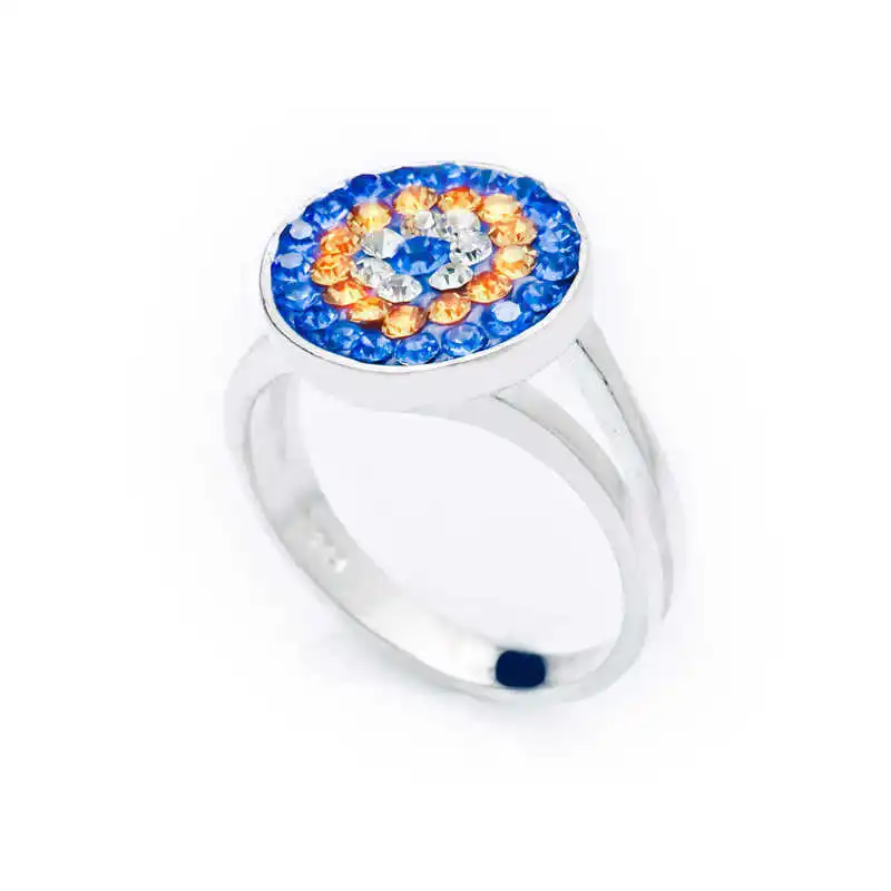 Silver Evil Eye Women's Ring 925 Sterling Jewelry Wedding Party Birthday Gift - Box - Women - Fashion - Botiva - Size - Turkish - Patterned Embroidered