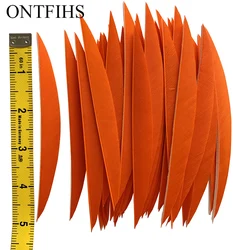 50Pcs 5Inch  Archery Fletching Arrow Feathers 5'' Turkey Feather Fletching Arrow Accessories Natural Feather Banana Shape