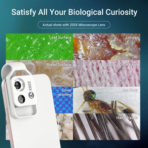 Apexel Objektivmikroskop Digital 200x mit CPL Mobile LED Guide Light Lampe Mikropockt Supermacro -Objektiv für iPhone Samsung Telefone Hauptverkaufsobjektiv für Zoom Mobile - №2