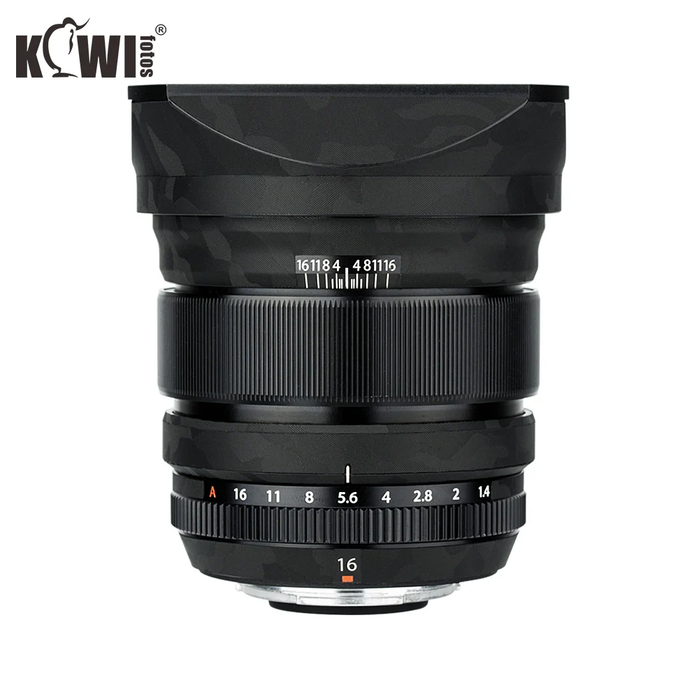 Película protectora de lente antiarañazos para cámara FUJINON XF16mm F1.4 R WR, Protector de lente LH-XF16 FUJIFILM, piel 3M Stikcer Shadow, color negro