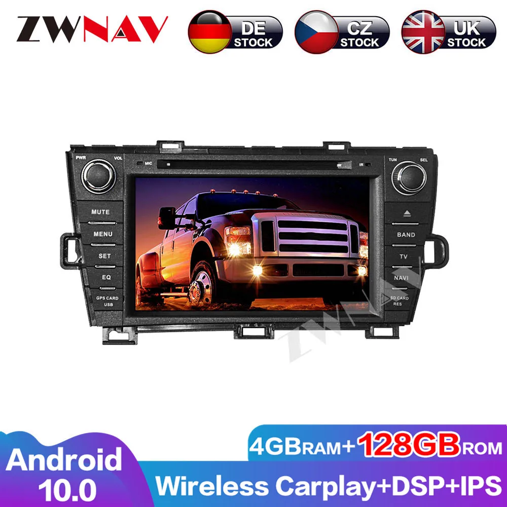 Navigation Car Multimedia GPS Full Touch DSP Excellent Performance Android 10 For Toyota Prius 2009-2015 RHD Auto Radio