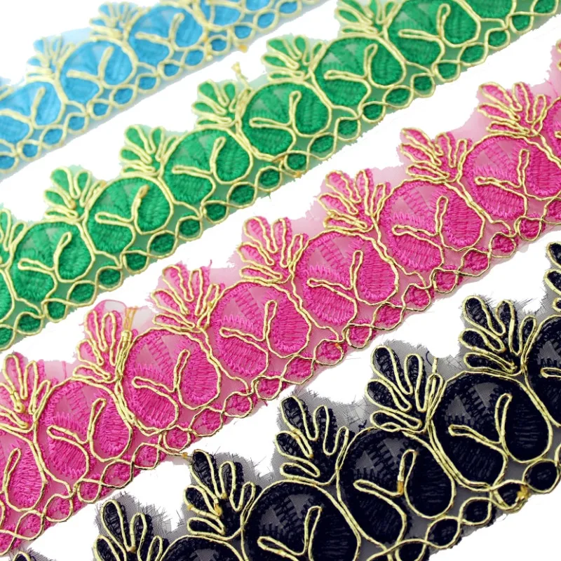 New Arrival 3Yards 5cm Width Lace Fabric DIY Crafts Sewing Decoration Accessories For Garments Tassel Lace Trim Webbing Ribbon