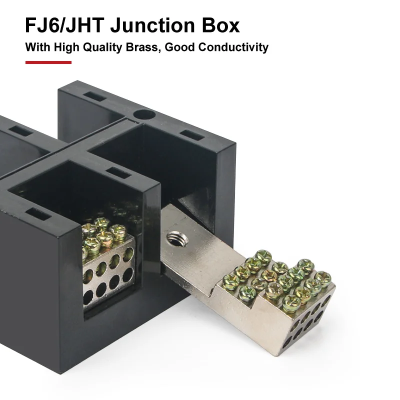 FJ6/JHT Junction Box 250A Large Current Split Terminal Block 1-IN 2-IN 3-IN 4-IN Electronic Component Quick Wiring Connector