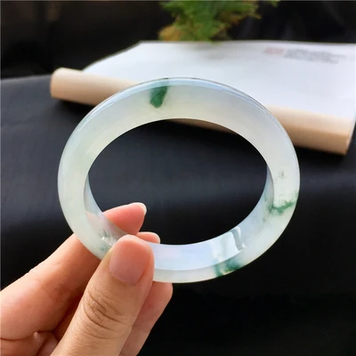 

zheru jewelry natural Myanmar jade 54-64mm ice light color bracelet elegant princess jewelry best gift