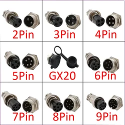 1 adet 2,3,4,5,6,7,8 9 Pin GX20 erkek kadın havacılık konektörü tel Panel soket fiş mikrofon mikrofon adaptörü dudak kap