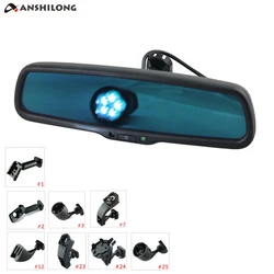 Anshilong-espelho retrovisor para carro, retrovisor interno, escurecimento automático, com suporte especial