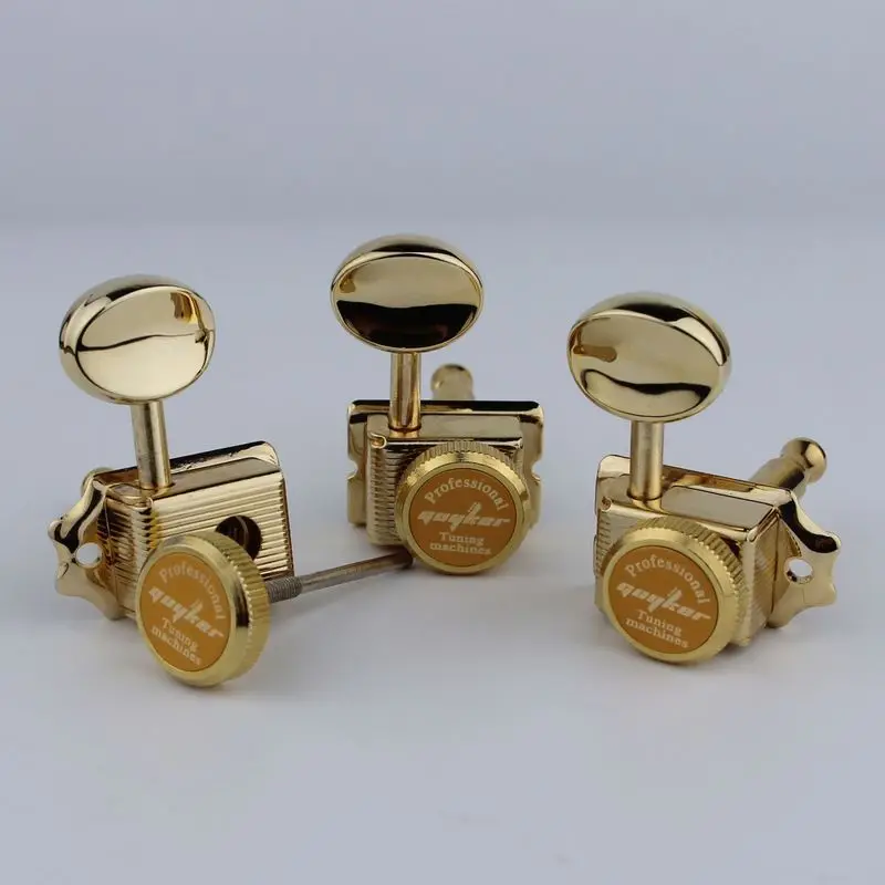 GUYKER Vintage Gold Lock String Tuners Electric Guitar Machine Heads Tuners For ST TL Guitar Tuning Pegs