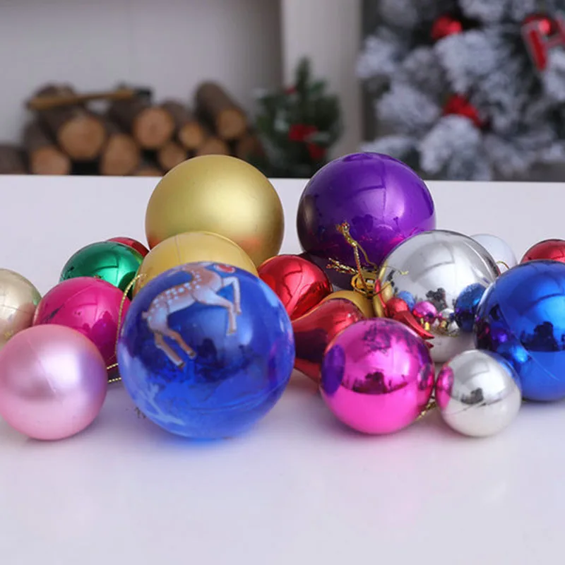 2022 Navidad Christmas Ball Gift Box Decor of Various Shapes Color Rescue Christmas Tree Pendant Shopping Mall Layout Decoration