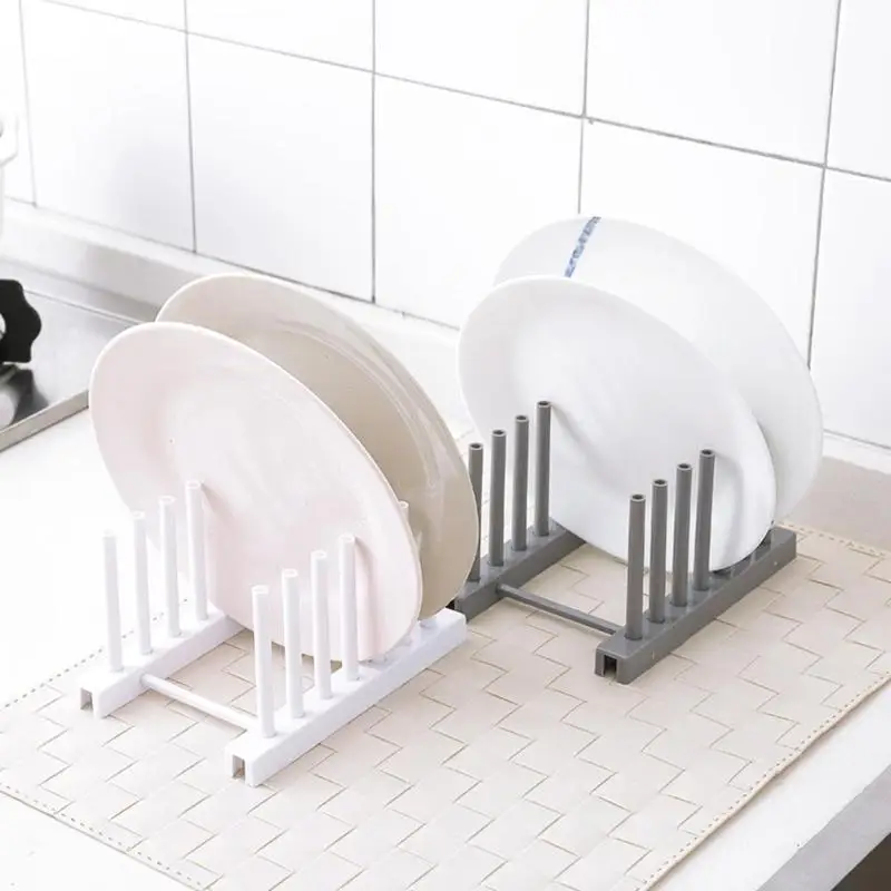 Creative Dish Plate Drain Rack Kitchen Tableware Drying Storage Tray Holder Multifunctional Cup Dish Storage Rack