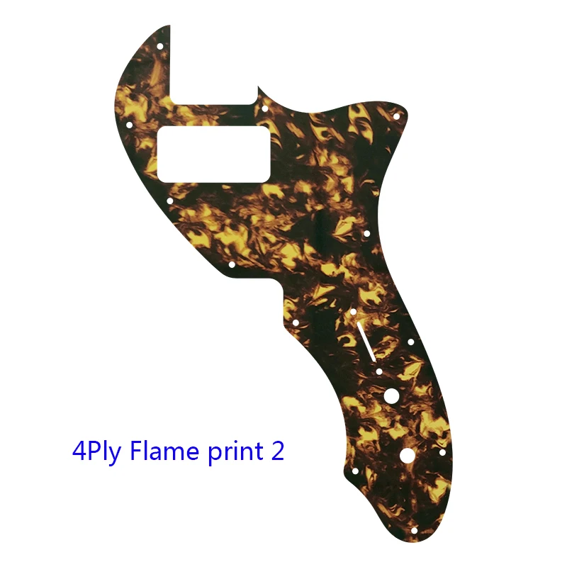 Custom Guitar Parts For US Tele 69 Guitar Pickguard With TV Jones Humbucker Scratch Plate, Multi Color Choice Flame Pattern