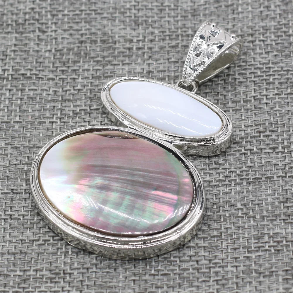 Natural Abalone Shell Pendant Gemstones Crystal Agat Lapis Lazuli Charms for DIY Jewelry Making Exquisite Necklace Accessories - view 4