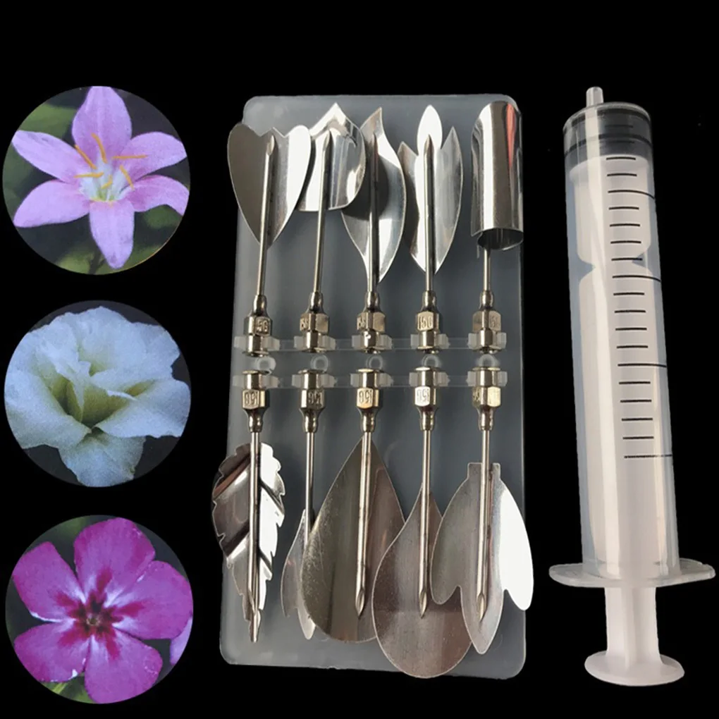 

11PCS/Set 3D Jelly Flower Art Tools Jelly Cake Gelatin Pudding Nozzle Syringe Russia Nozzle Kit Cake Decorating Tools