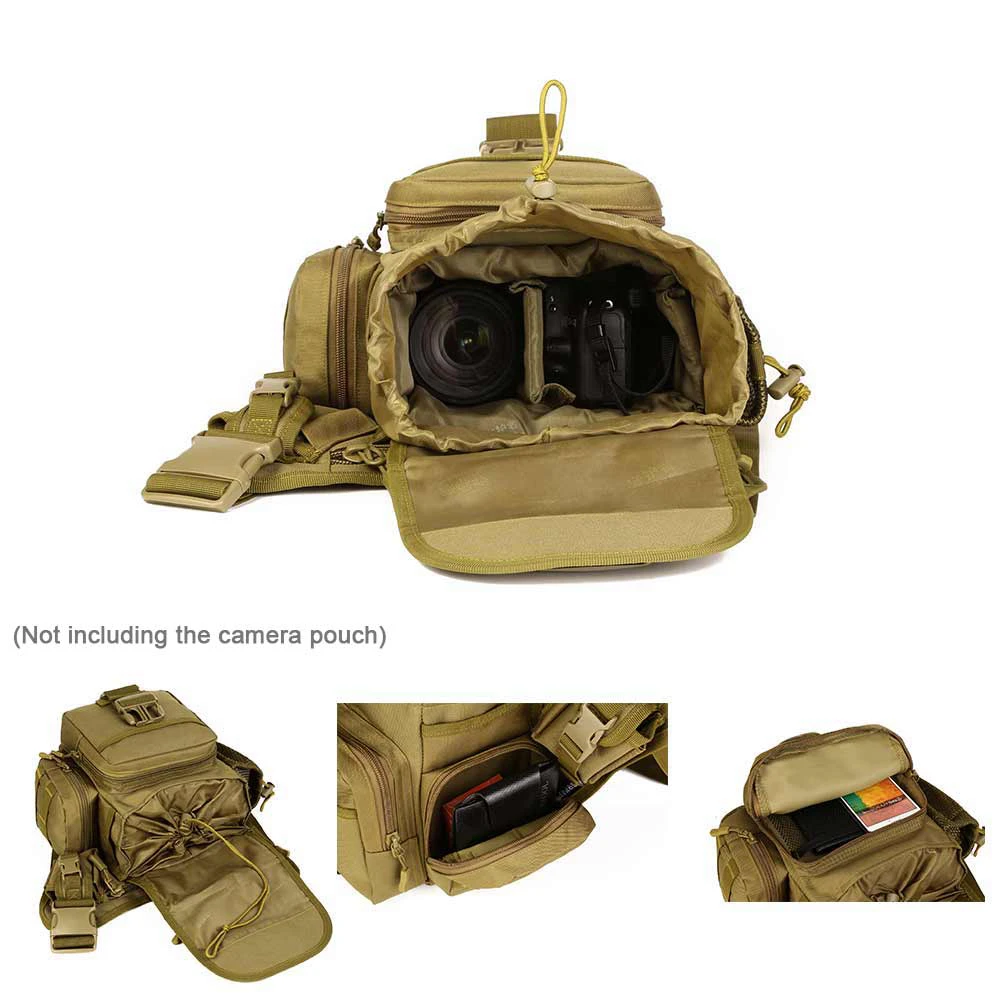 SINAIRSOFT-Bolso de cámara multifuncional para hombre, bolsa de nailon para deportes al aire libre, escalada, senderismo, Camping táctico militar