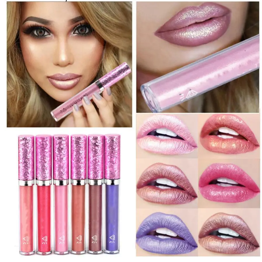 Naakt Glitter Shimmer Lippenstift Waterdicht Langdurige Vochtige Lipgloss Levendige Kleurrijke Lipgloss Sexy Vrouwen Glitter Make-Up T0526