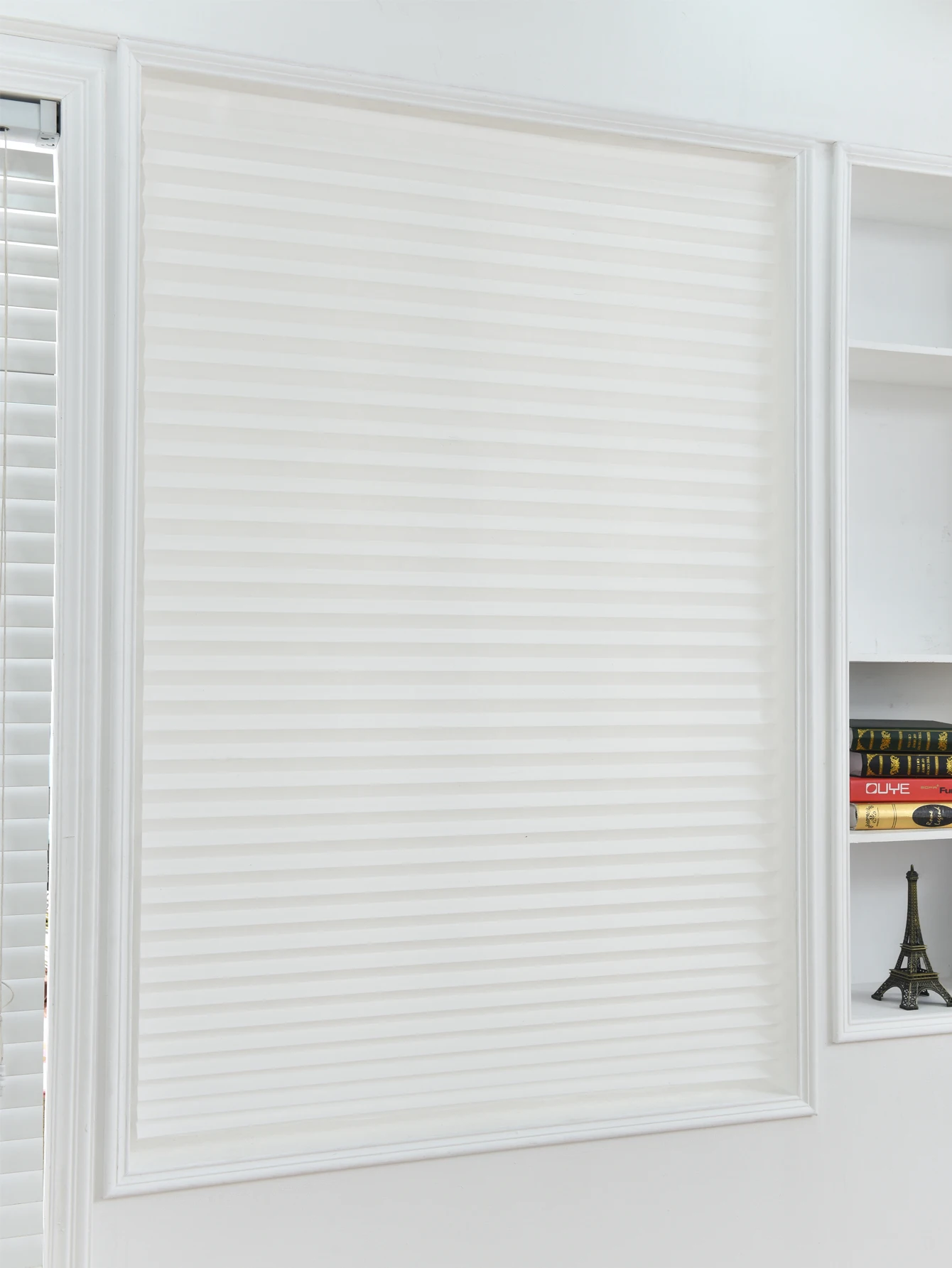 Dropshipping House Apartment Use White Blinds Adhesive Pleated Blinds Shades Window Door To Protect From Sun