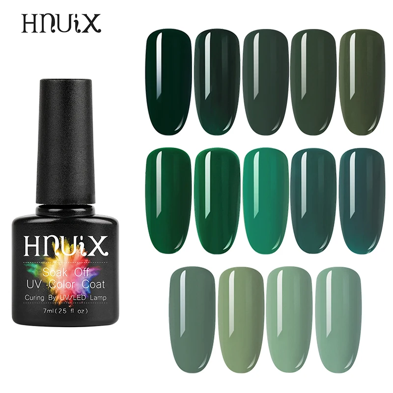 HNUIX 7.3ML Sơn Gel Dầu Bóng Xanh Màu Móng Gel Bộ Cho DIY Làm Móng Top Lớp Đế Hybird Móng Tay thiết Kế Nghệ Thuật Đồi Mồi