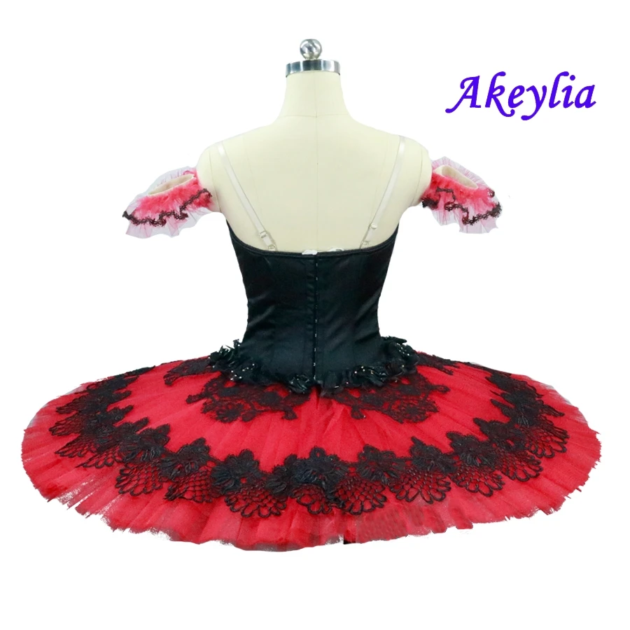 Black Red Spanish Pancake TUTU Adult Women Girls Classical Black White Professional Ballet Platter Tutu Paquita Competiton