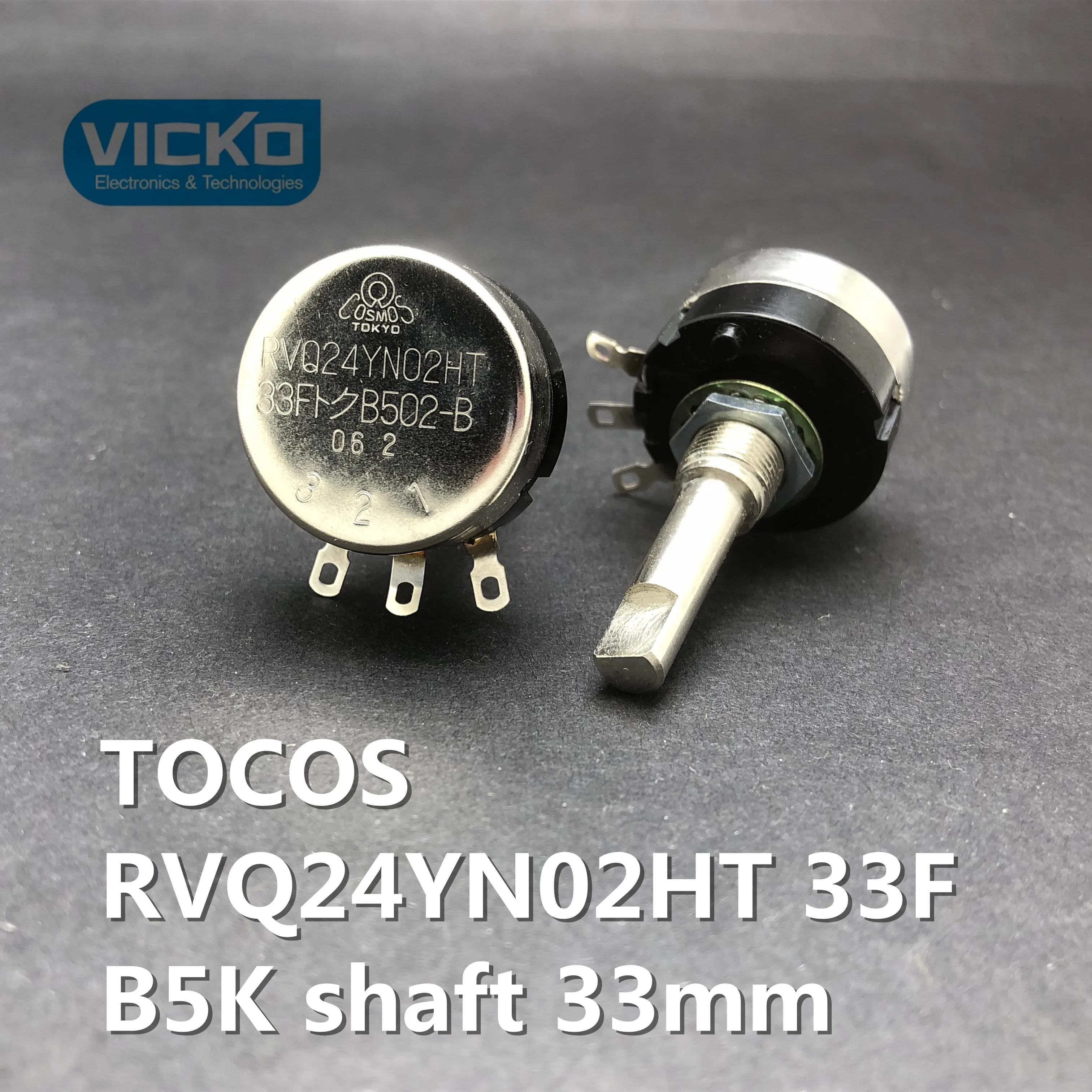 original TOCOS RVQ24YN02HT 33F B502-B B5K  shaft 33mm  Potentiometer switch  RVQ24YN02HT33F