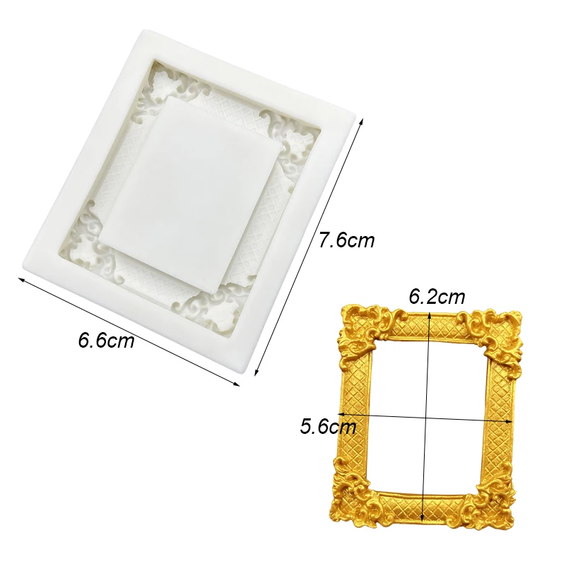 Photo Frame Silicone Mold Sugarcraft Chocolate Cupcake Baking Mold Fondant Cake Decorating Tools