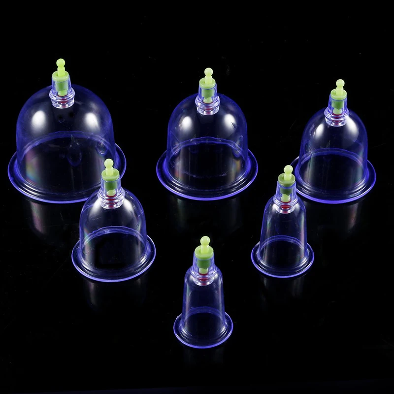 Effective Health Care 12 Cupping Cups Household Vacuum Cans Suction Therapy Device Back Body Massage anti-cellulite massager Set