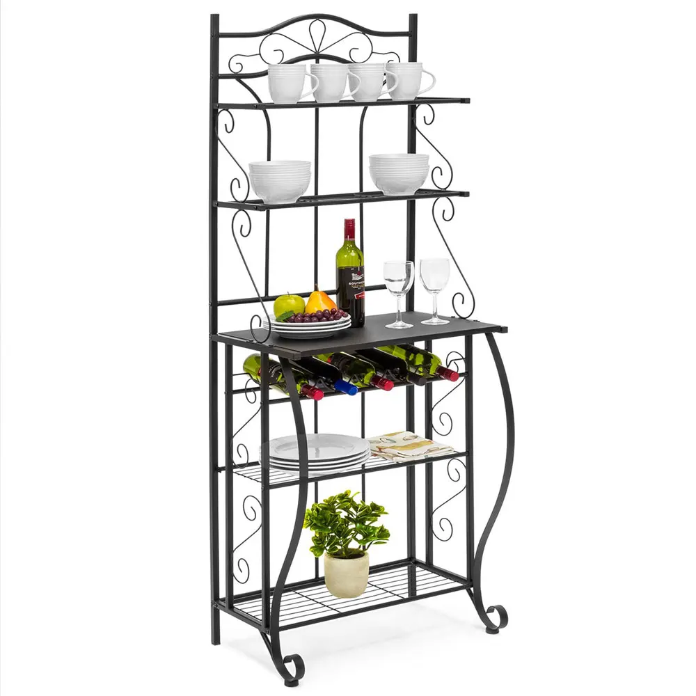 5-Tier Metal Kitchen Rack Metal Kitchen Bakers Decoration for Kitchen