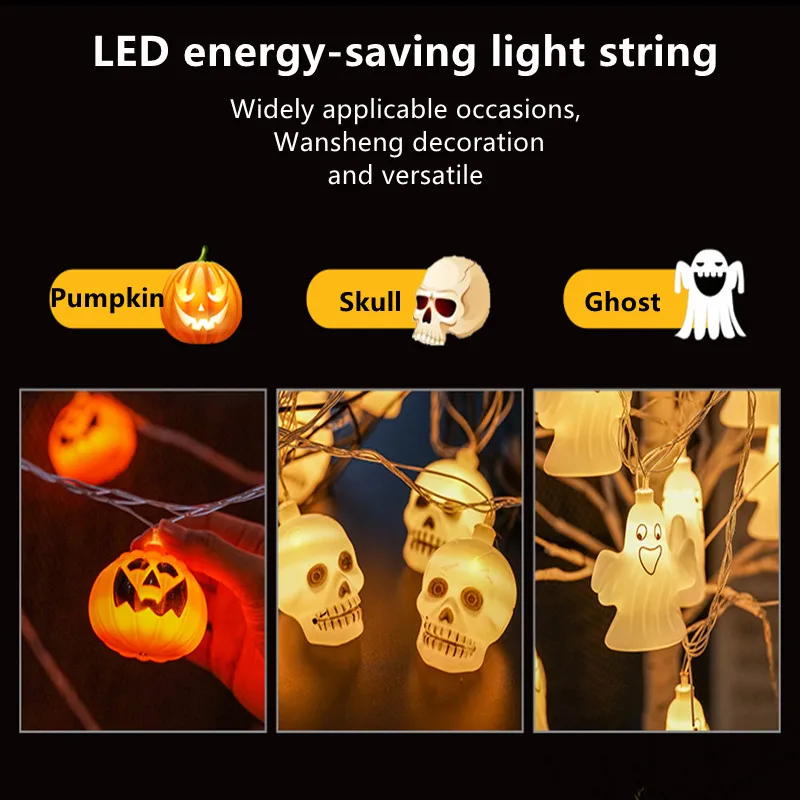 

Halloween Little Pumpkin Lantern String Decoration Bar Shopping Mall Kindergarten Scene Layout Props Children Luminous Dress Up