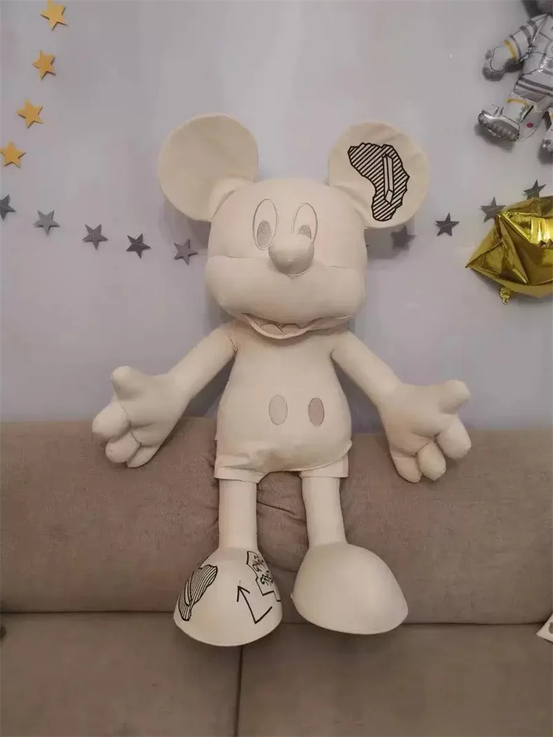 Original Disney three parties signed mickey Doll cute retro mickey plush soft toys Keel support inside Gifts for children