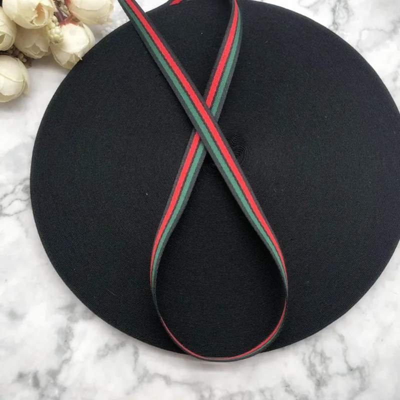 Hot 2M 1cm green red black Webbingstripes Grosgrain Ribbon diy Clothing bow sewing accessories christmas decorations gift ribbon