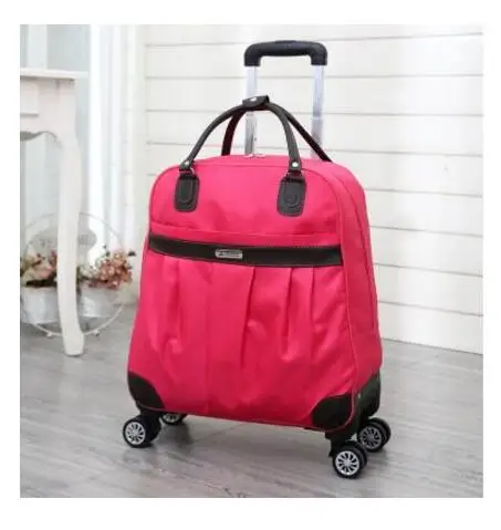 Women  Rolling luggage Bag  Wheeled Bag Woman Trolley Bag Carry On Hand Luggage Bags travel Trolley Bags Trolley Suitcase