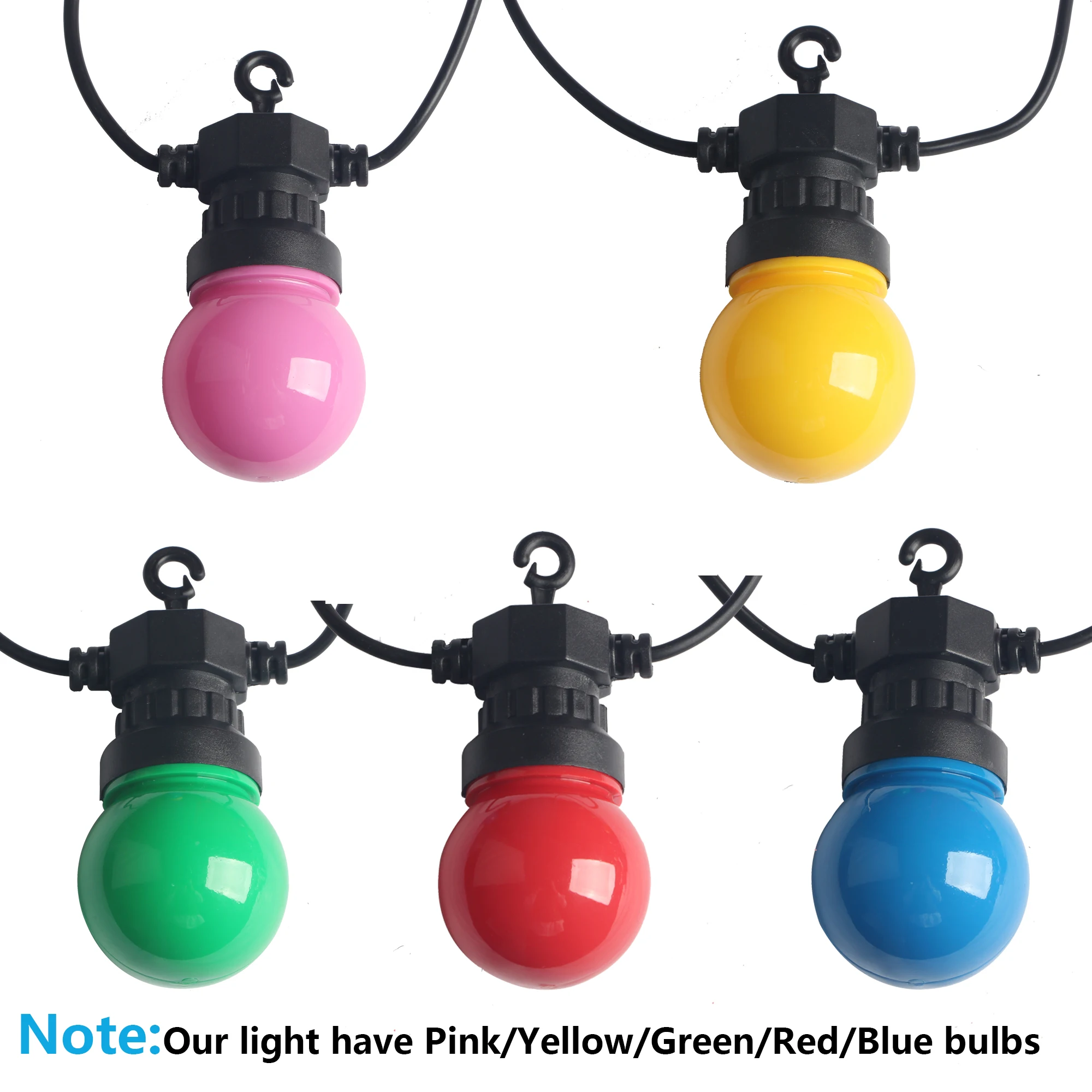 10/20/30 Colorful Bulb Led String Lights Fairy Christmas Outdoor Waterproof Globe Wedding Party Decor Garland For Backyard Patio