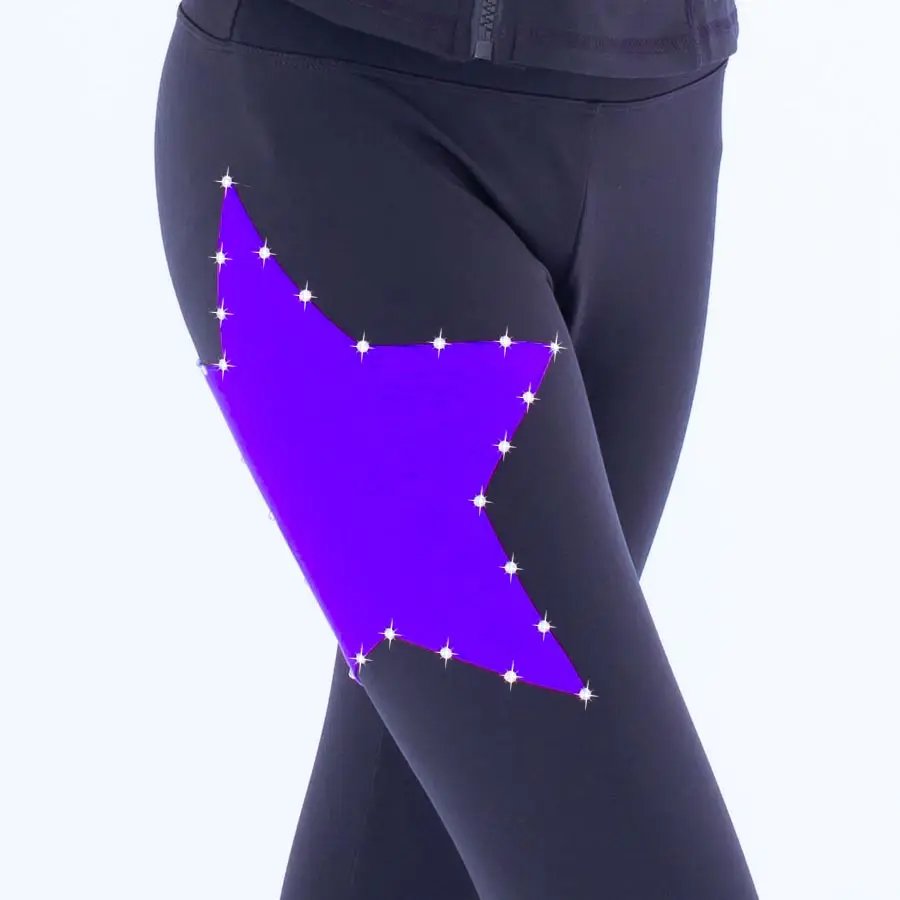 New Ice pattinaggio artistico giacca pantaloni donna ragazza pantaloni Top nero adolescenti bambini bambini colorati blu strass formazione