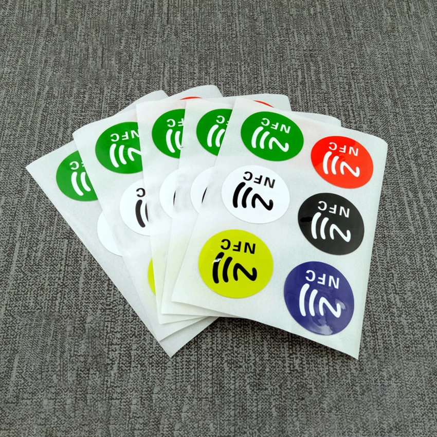 6PCS/Set 213 NFC Tags Sticker, 144 Bytes Memory Programmable for NFC Enabled Devices, NFC Tag, Instantly Shares Social Media